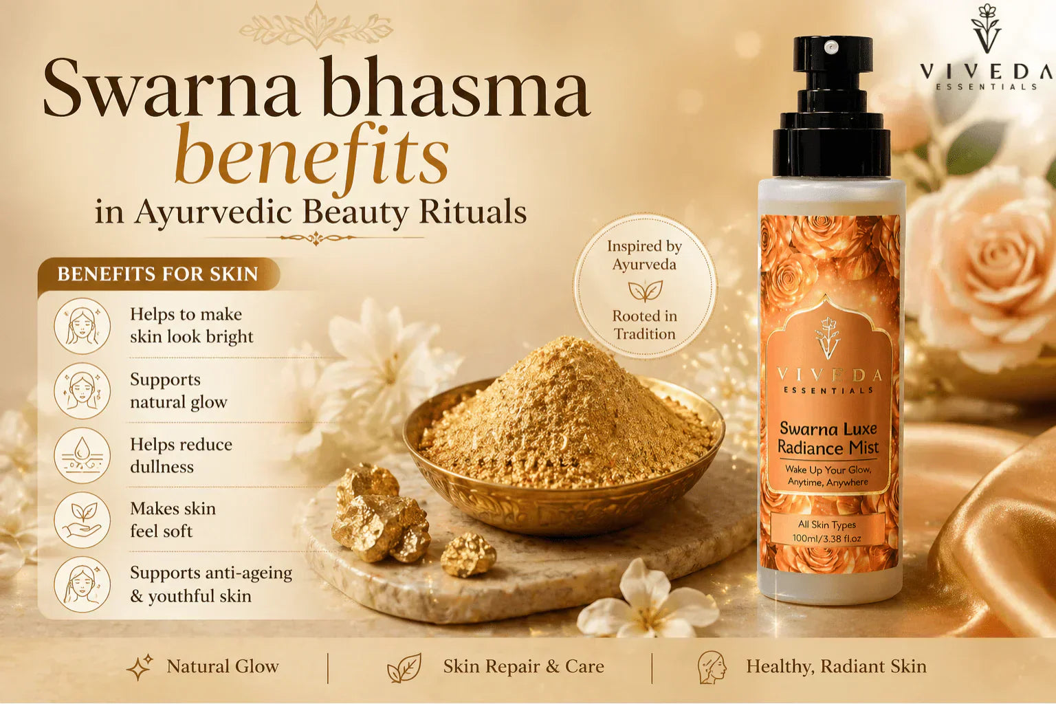 Swarna bhasma benefits in Ayurvedic Beauty Rituals